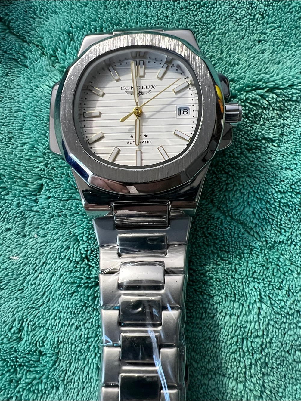 Conflux Stainless Steel Automatic Watch - White Dial